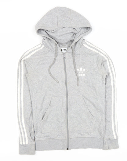 Adidas Grey XS Unisex Full Zip Hoodie