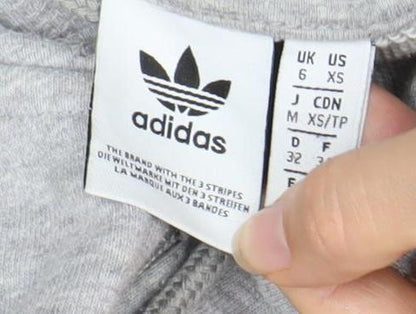 Adidas Grey XS Unisex Full Zip Hoodie