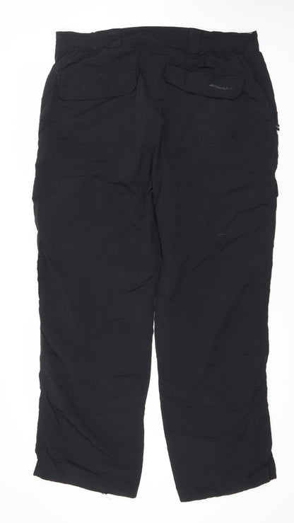 Mountainlife Men's Black Cargo Trousers, Size L