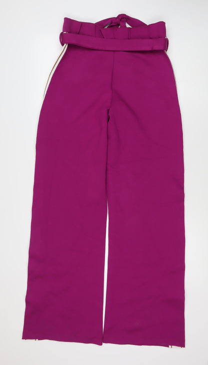 SLNGR Women's Purple Paperbag Trousers Size L