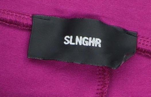 SLNGR Women's Purple Paperbag Trousers Size L
