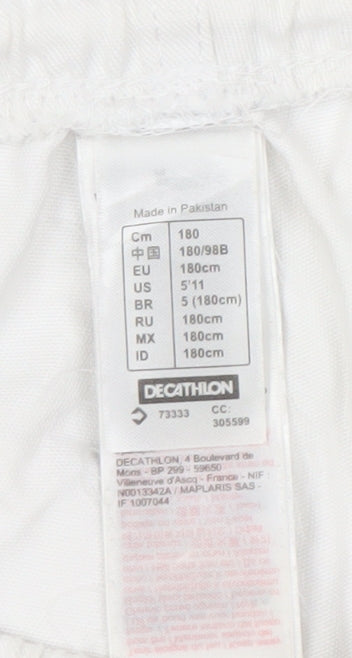 Unisex Adultss UK Size 2XL DECATHLON Relaxed Fit Casual White Trousers