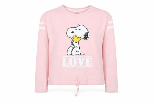 Marks and Spencer Girls Pink Peanuts Pullover Hoodie 12-13Y