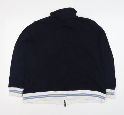 Olsen Women's Navy Full Zip Sweatshirt Size 18