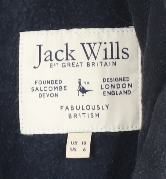 Womens UK Size 10 Jack Wills Black Pullover Hoodie