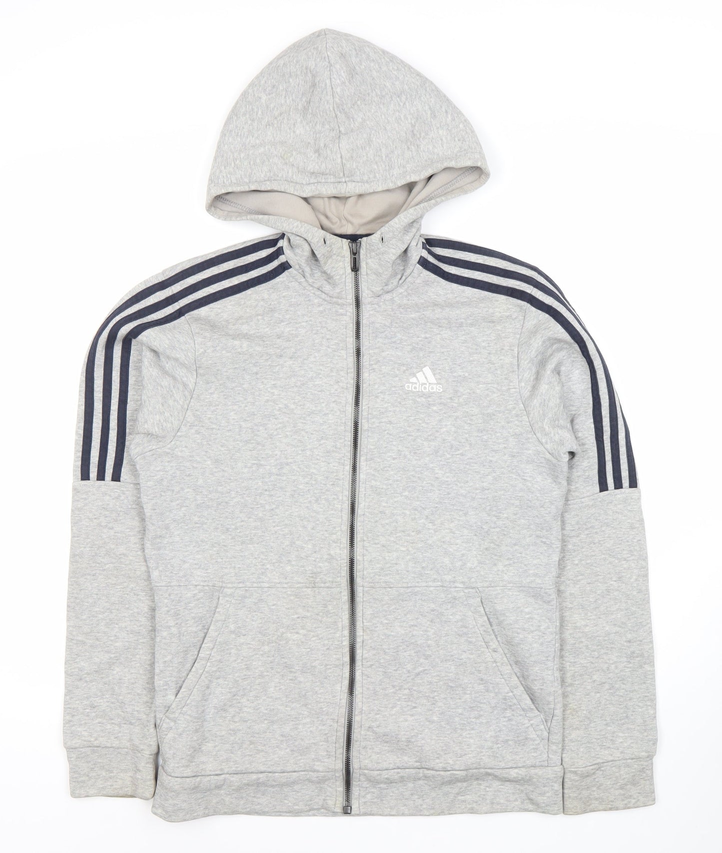 Mens UK Size XS adidas Grey Full Zip Hoodie