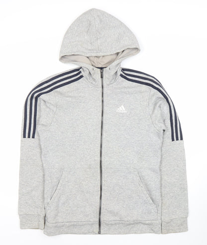 Mens UK Size XS adidas Grey Full Zip Hoodie