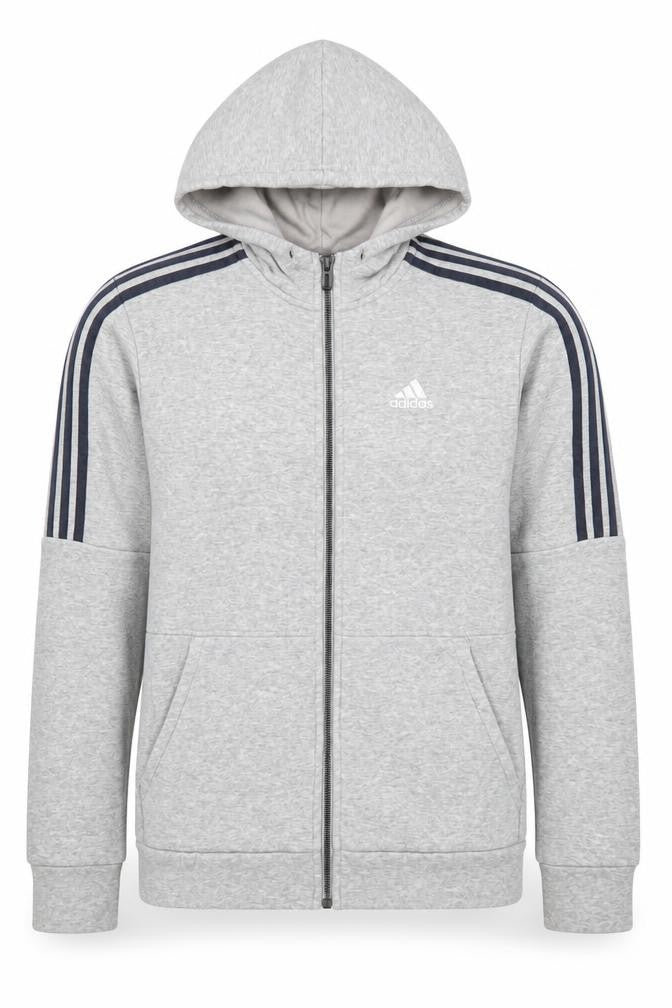 Mens UK Size XS adidas Grey Full Zip Hoodie