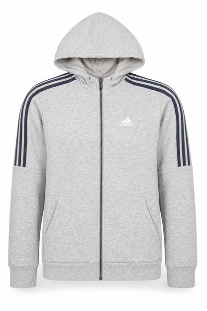 Mens UK Size XS adidas Grey Full Zip Hoodie