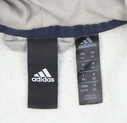 Mens UK Size XS adidas Grey Full Zip Hoodie