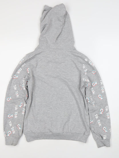 Toontoy Boys Grey TikTok Hoodie - Size 12