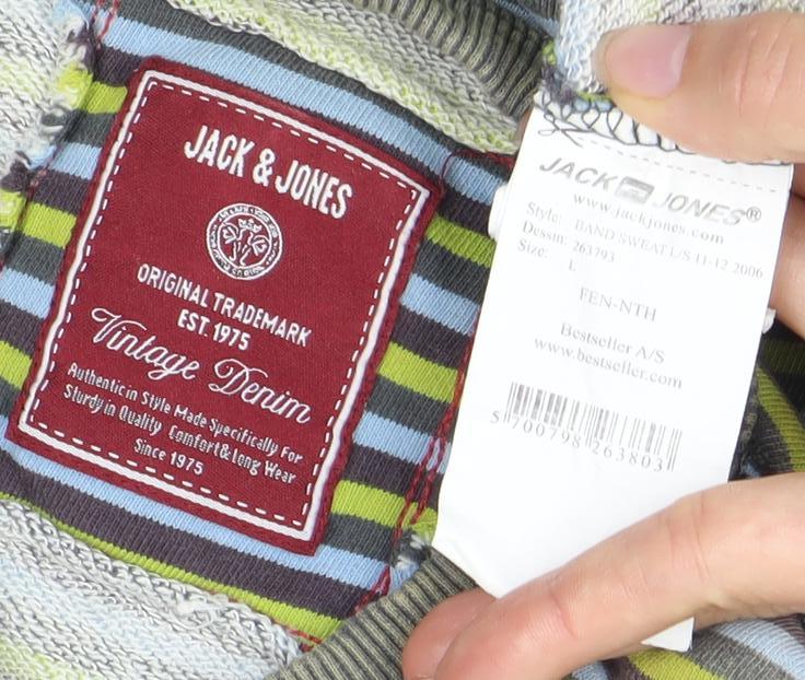 Mens UK Size S JACK & JONES Multicoloured Pullover Sweatshirt