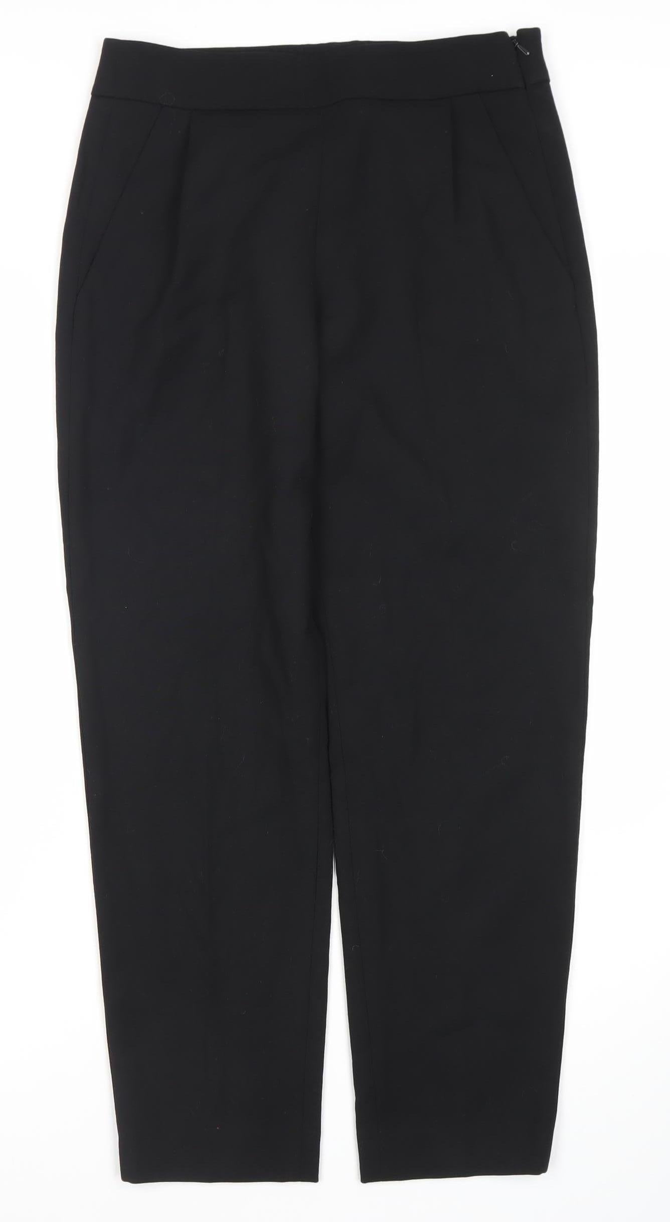 Womens UK Size 8 French Connection Classic Fit Business Casual Black Trousers