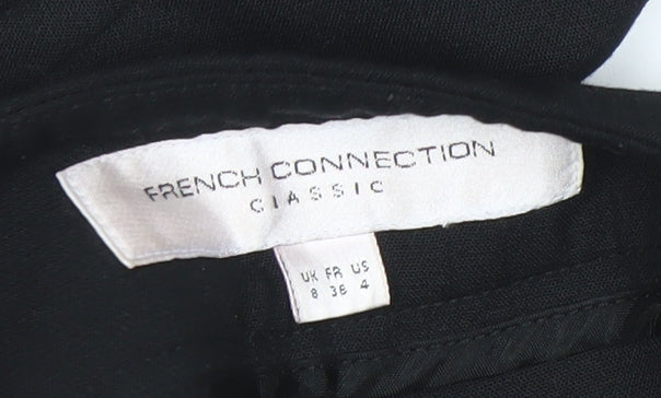 Womens UK Size 8 French Connection Classic Fit Business Casual Black Trousers