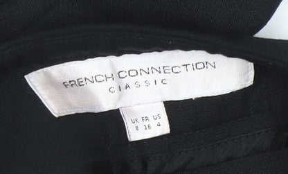 Womens UK Size 8 French Connection Classic Fit Business Casual Black Trousers