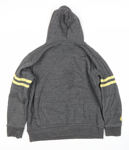 Harry Potter Boys Grey Hufflepuff Pullover Hoodie Size S