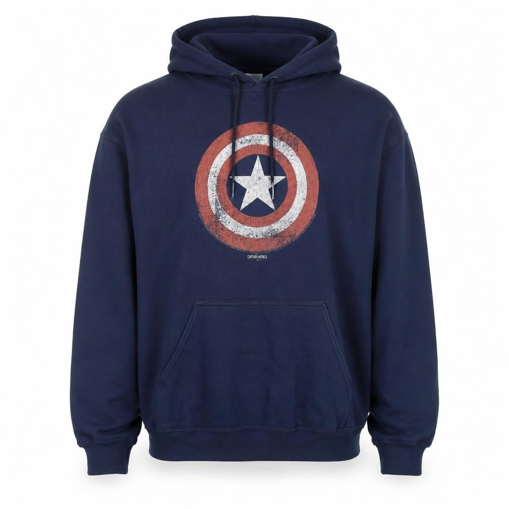 Mens UK Size L Gildan Blue Pullover Hoodie