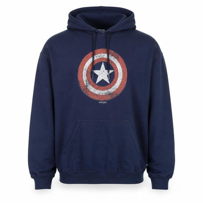 Mens UK Size L Gildan Blue Pullover Hoodie