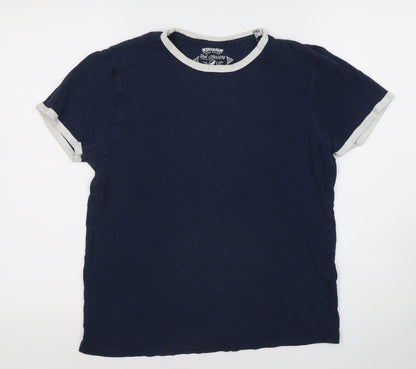 Red Herring Men's Blue Slim Fit T-Shirt - Medium