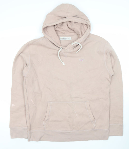 Hollister Beige Pullover Hoodie, Unisex Adults L