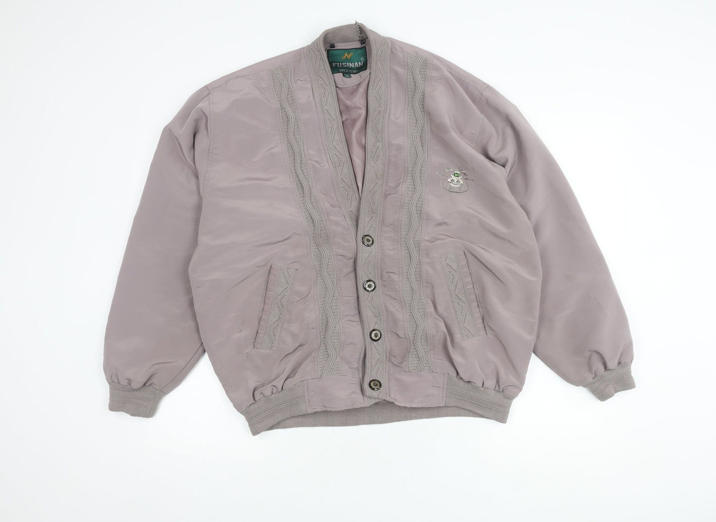Fusinan Women’s Grey Buttoned Jacket XL