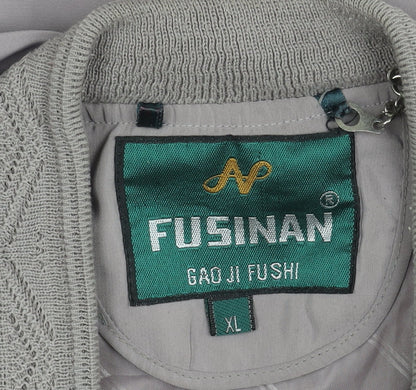 Fusinan Women’s Grey Buttoned Jacket XL