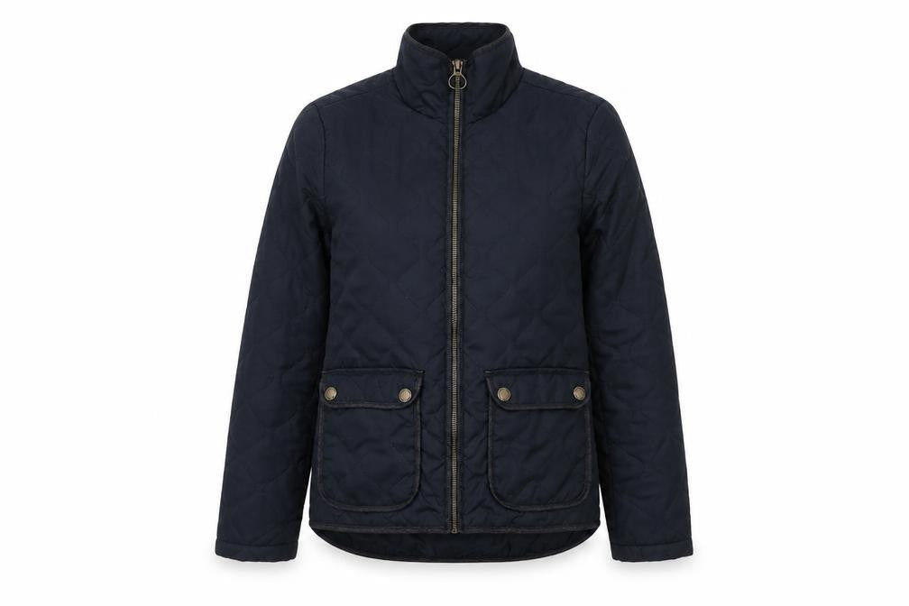 Front view of L.O.G.G. Women's Black Quilted Jacket, size 12