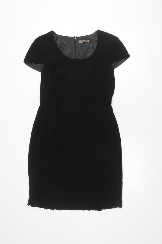 Jigsaw Women's Black Dress Size 12 with Zip Closure