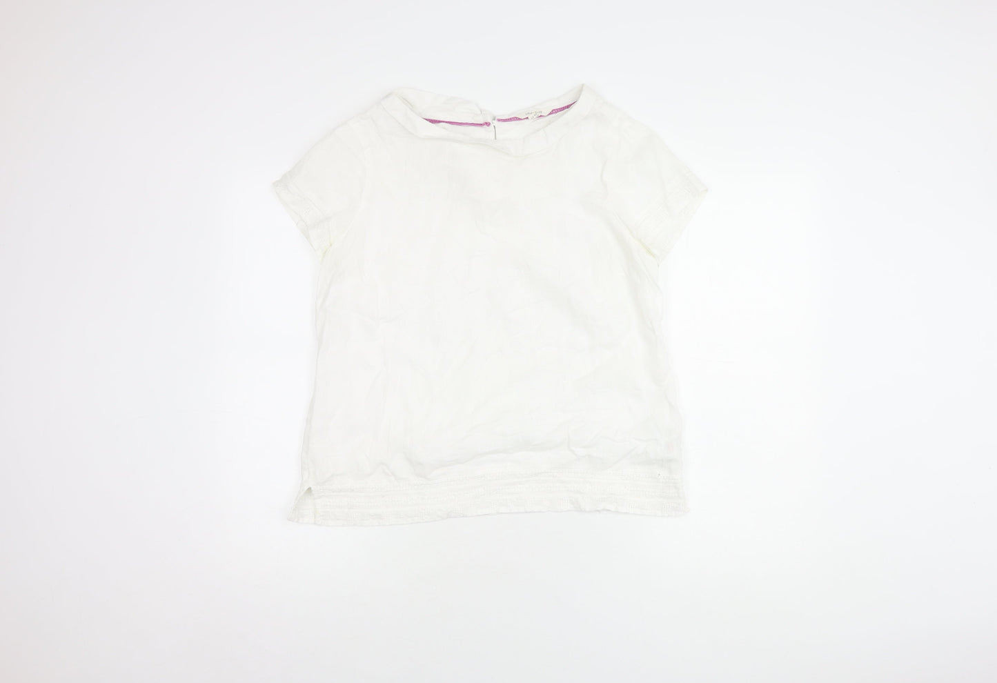 Womens UK Size 12 White Stuff White Basic Blouse