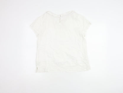 Womens UK Size 12 White Stuff White Basic Blouse