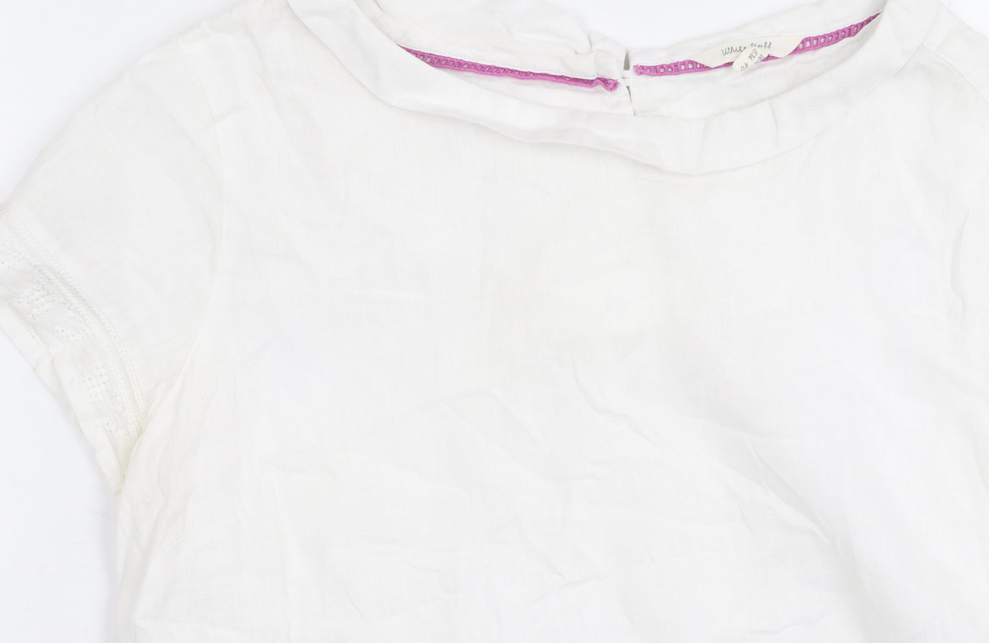 Womens UK Size 12 White Stuff White Basic Blouse