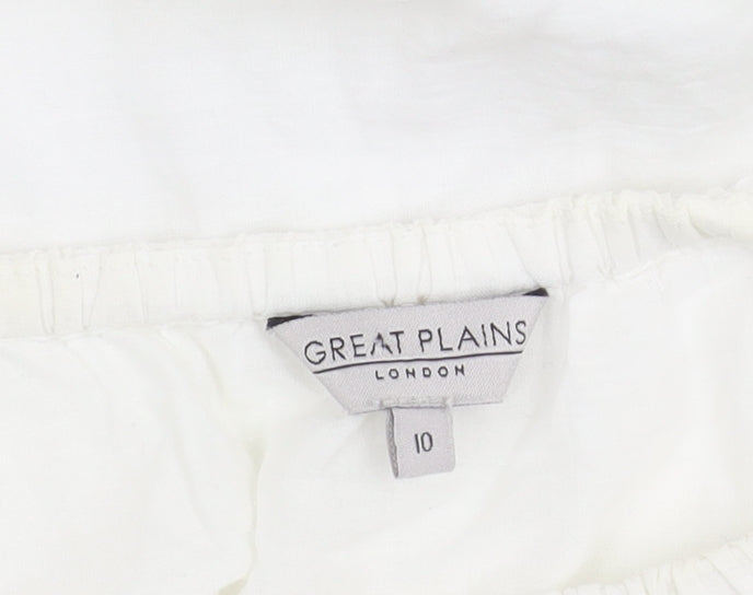 Womens UK Size 10 Great Plains White  Blouse