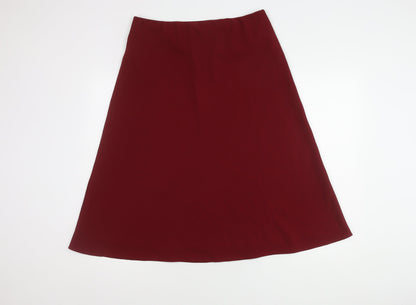 Marks and Spencer Red A-Line Women's Midi Skirt Size 14