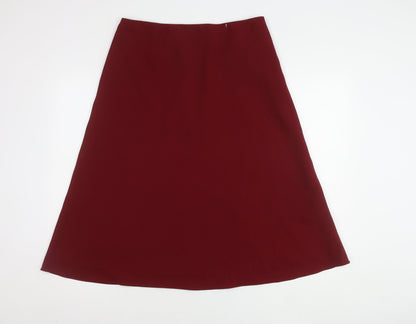 Marks and Spencer Red A-Line Women's Midi Skirt Size 14