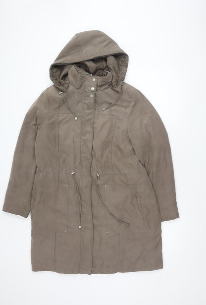 Womens UK Size 14 Bonmarché Brown Parka Coat
