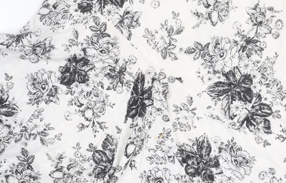 Marks and Spencer Women's White Floral Skirt Size 14