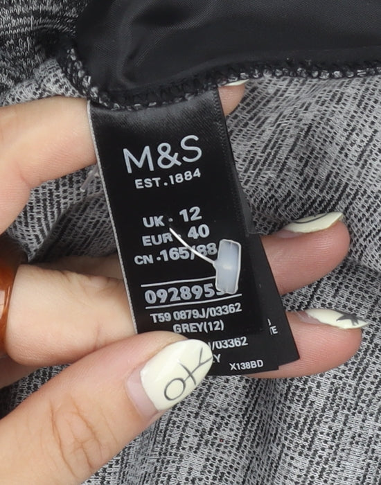 Womens UK Size 12 Marks and Spencer Regular Grey Blazer