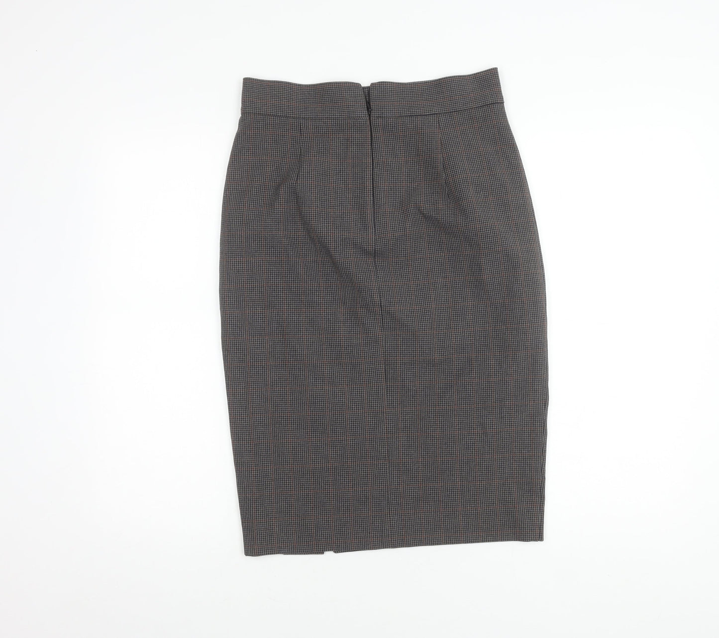 Marks and Spencer Women's Brown Check Pencil Skirt Size 10