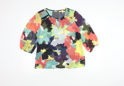 Womens UK Size 12 Marks and Spencer Multicoloured Basic Blouse