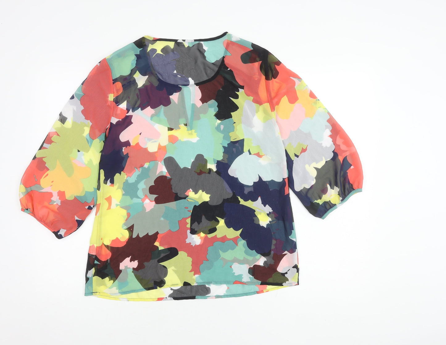 Womens UK Size 12 Marks and Spencer Multicoloured Basic Blouse