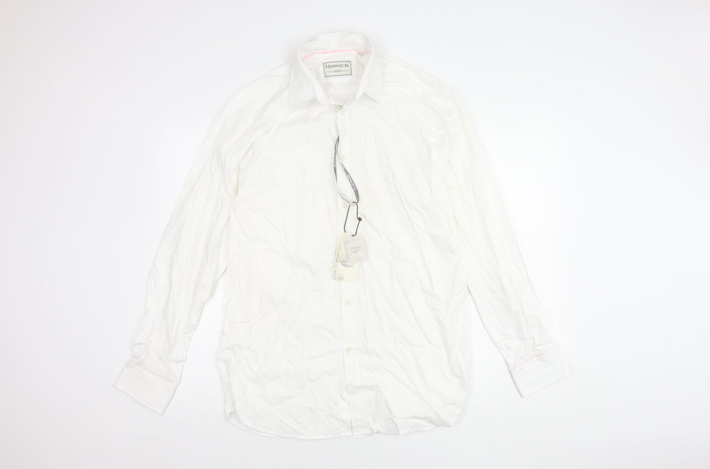 Howick Men's White Button-Up Shirt, Size 15.5