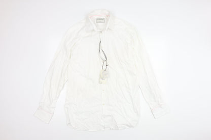 Howick Men's White Button-Up Shirt, Size 15.5