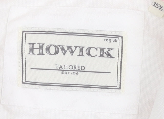 Howick Men's White Button-Up Shirt, Size 15.5