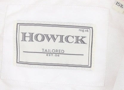 Howick Men's White Button-Up Shirt, Size 15.5