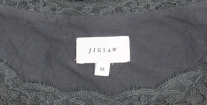Jigsaw Black Lace Dress Medium Floral Women