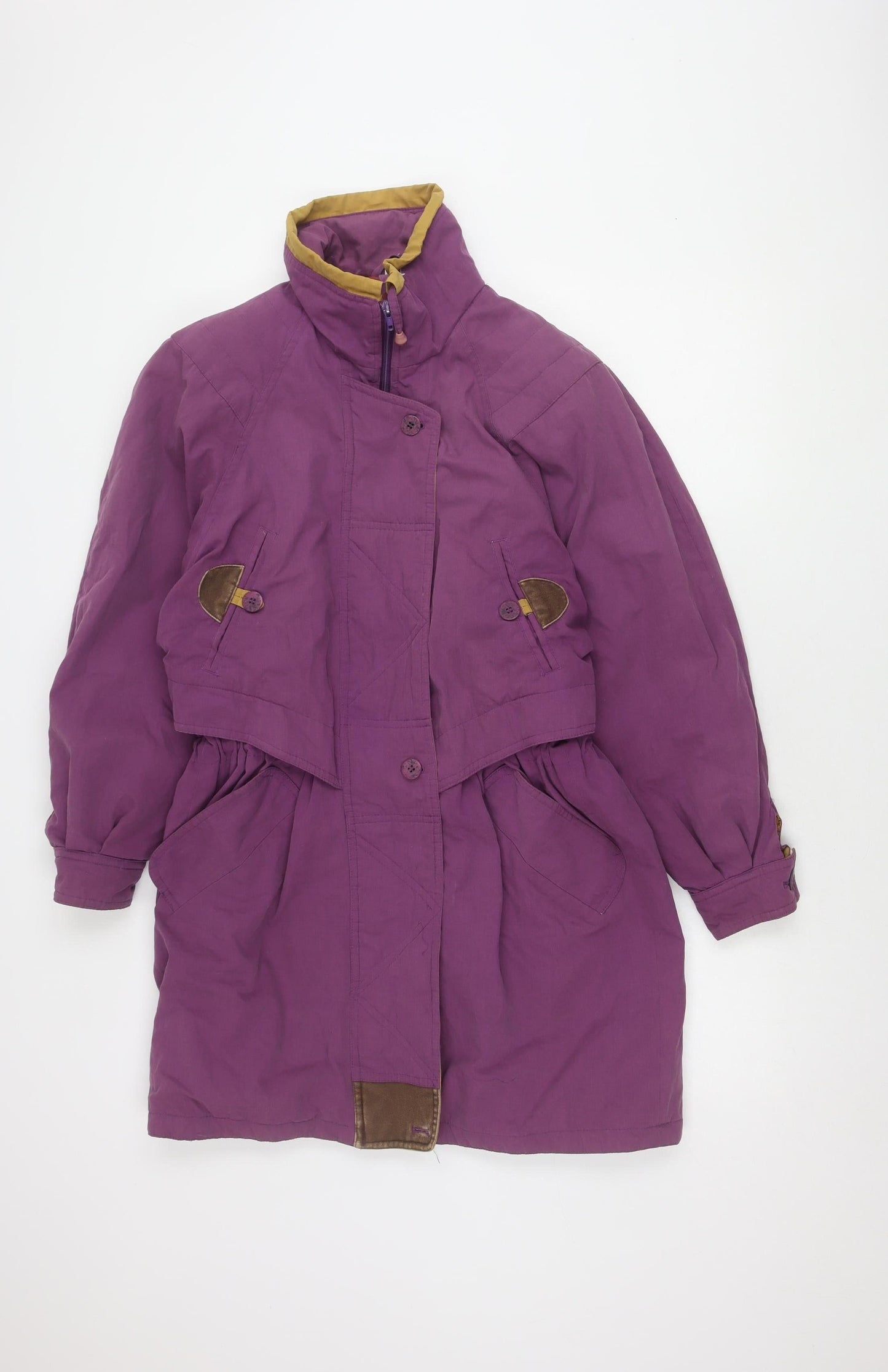 C&A Women's Purple Coat Size 10, Casual Mid-Length