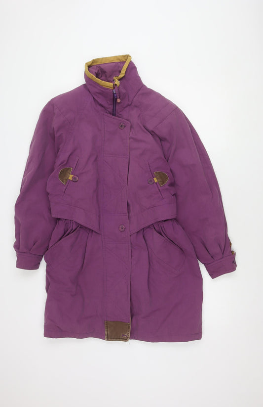 C&A Women's Purple Coat Size 10, Casual Mid-Length