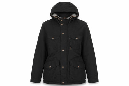 Unisex Adults UK Size S Red Herring Black Parka Coat