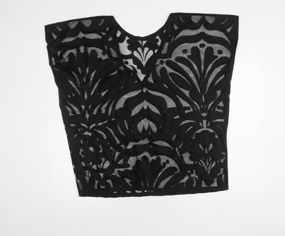 Womens UK Size M River Island Black Basic Blouse