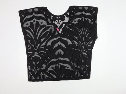 Womens UK Size M River Island Black Basic Blouse